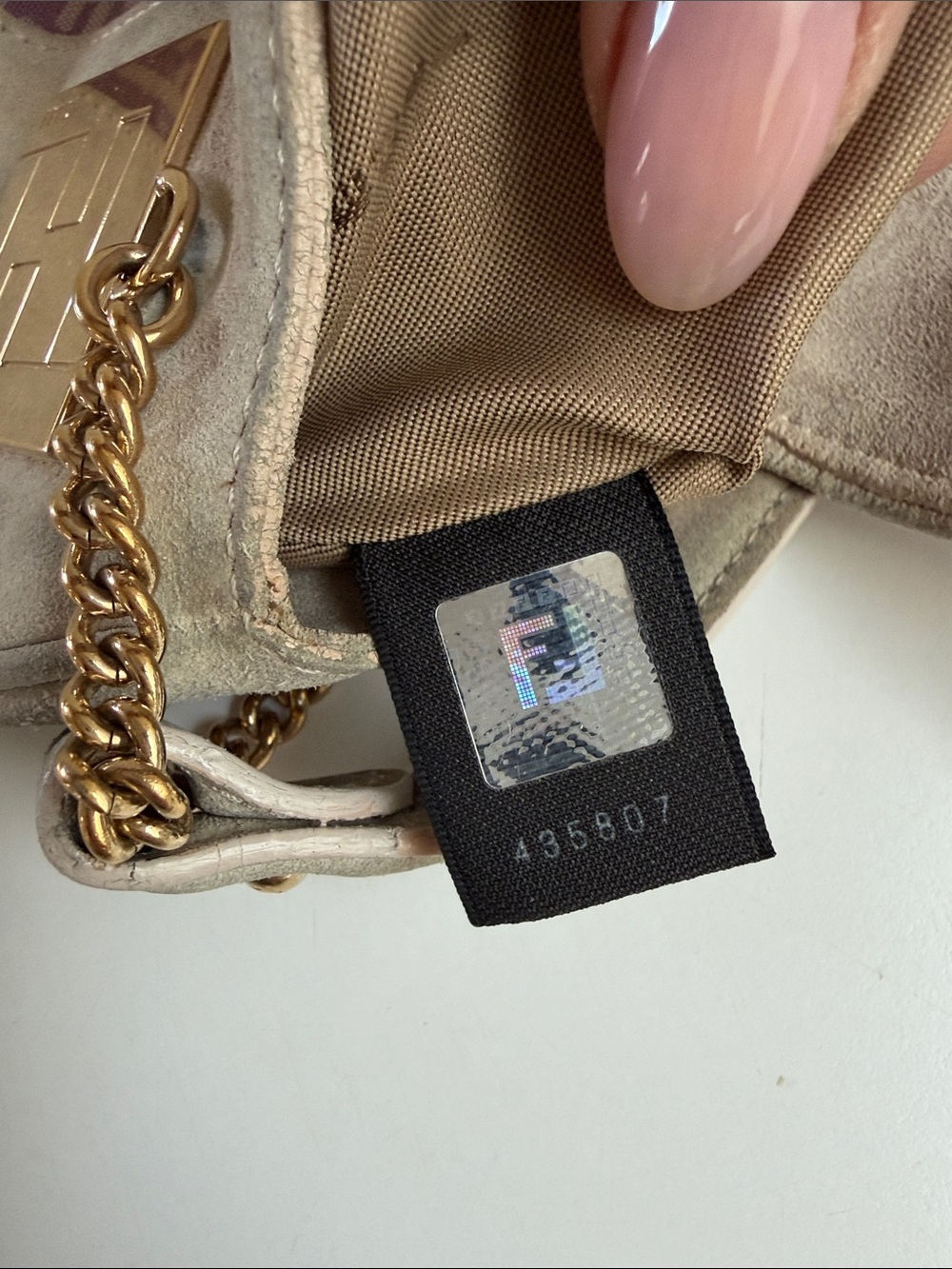 Fendi Zucchino FF shoulder baguette shoulder bag - Picture 6 of 7